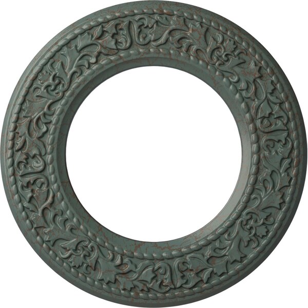 Ekena Millwork Blackthorn Medallion (Canopies up to 7 1/2"), 13 3/8"OD x 7 1/2"ID x 3/4"P, Cloud Burst Crackle CM13BLCBC - main